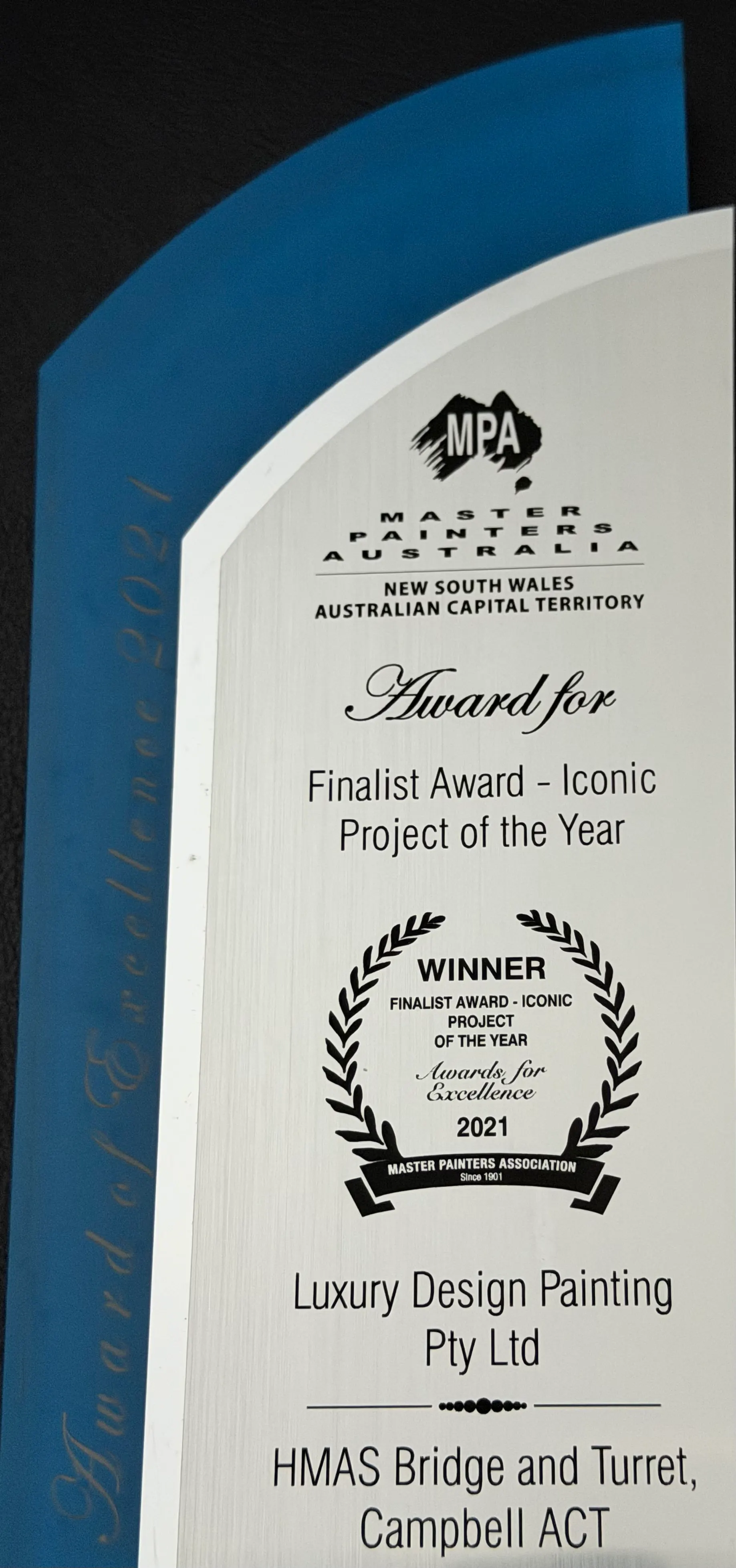 Finalist — Iconic Project of the Year — HMAS Bridge & Turret, awarded by Master Painters Australia