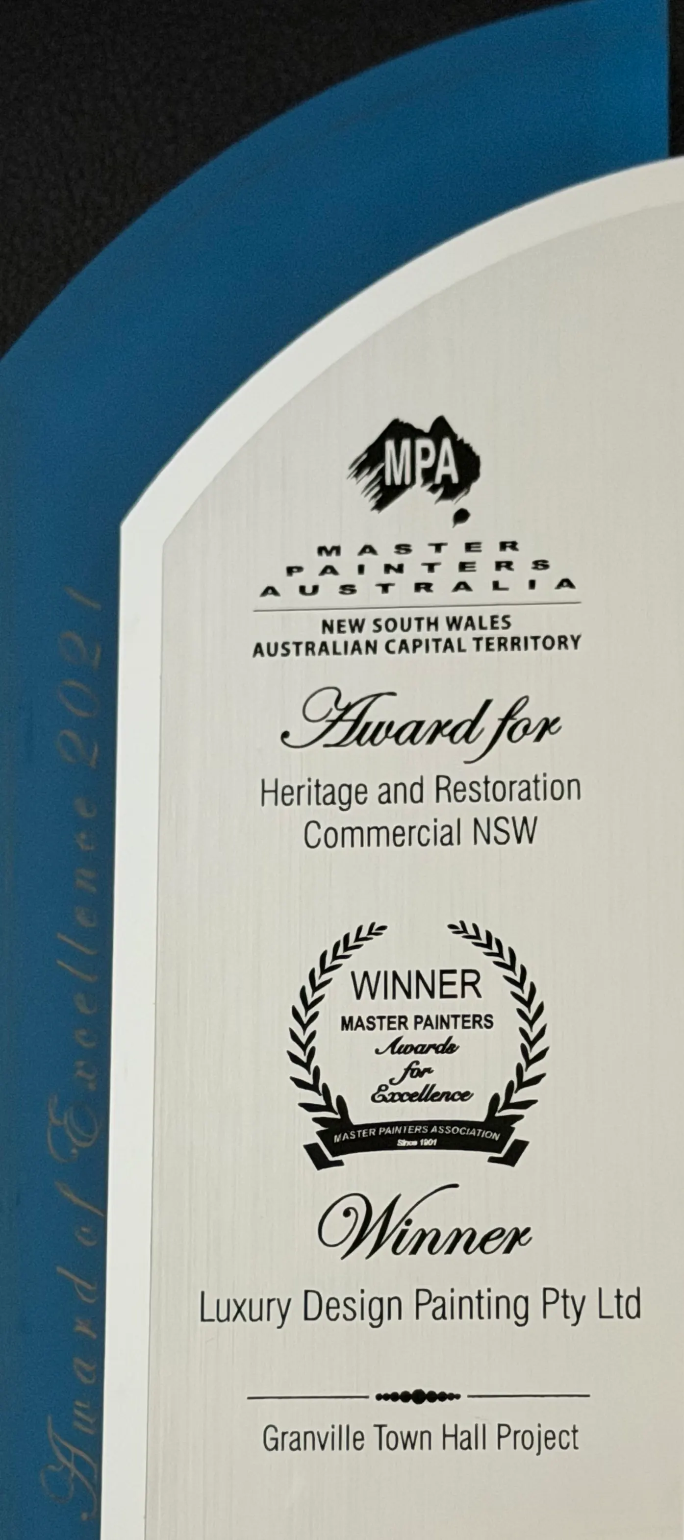 Heritage & Restoration — Commercial — Granville Town Hall, awarded by Master Painters Australia